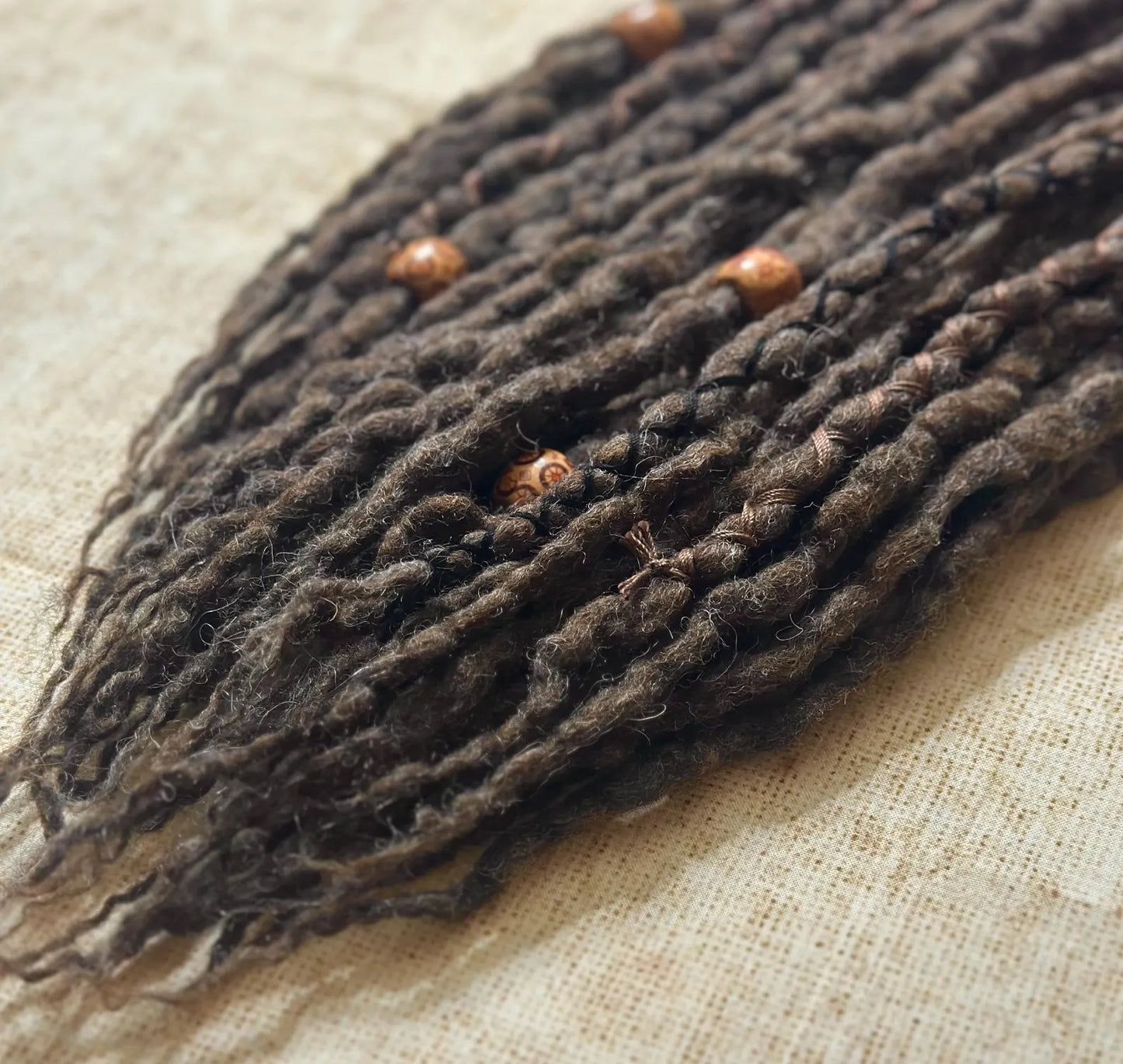 Natural Brown Wool Partial Set