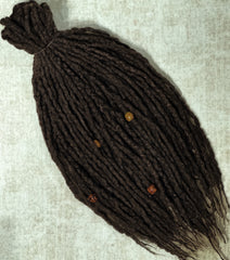 Wool Dreads Natural Undyed Brown