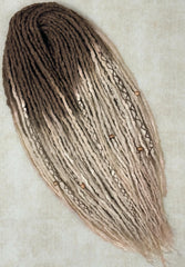 Wool Dreads Brown/Blonde Ombre