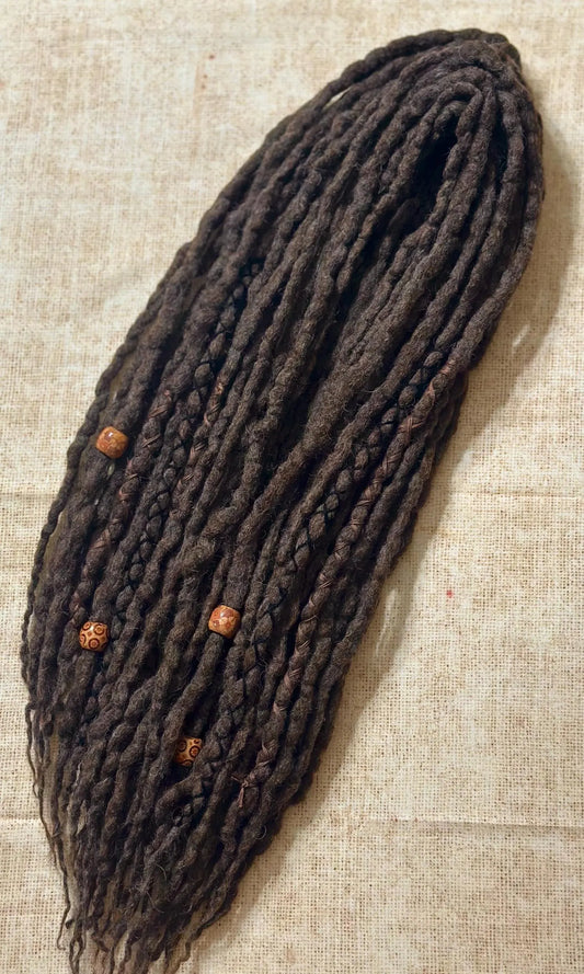 Natural Brown Wool Partial Set